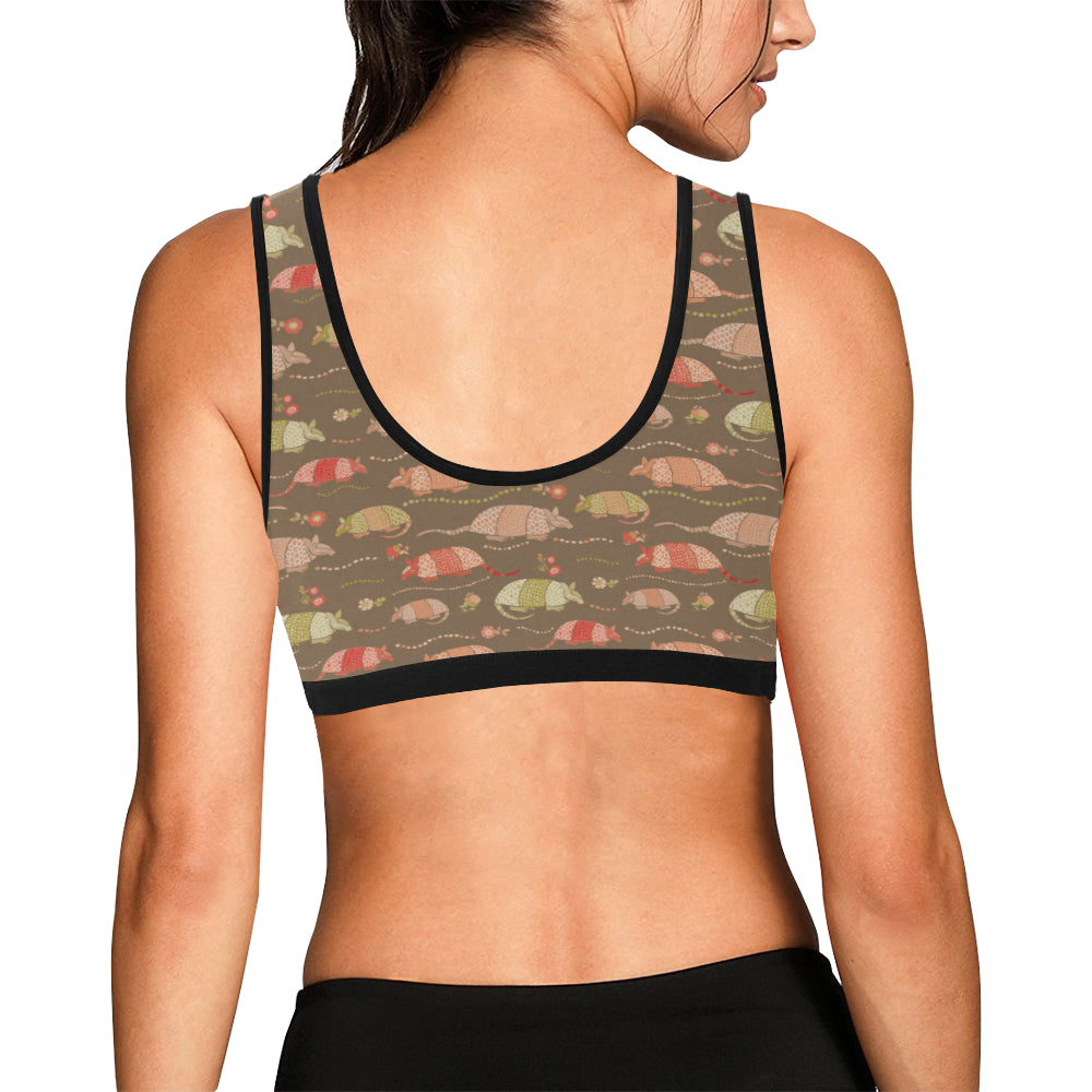 Armadillo Pattern Print Design 04 Sports Bra