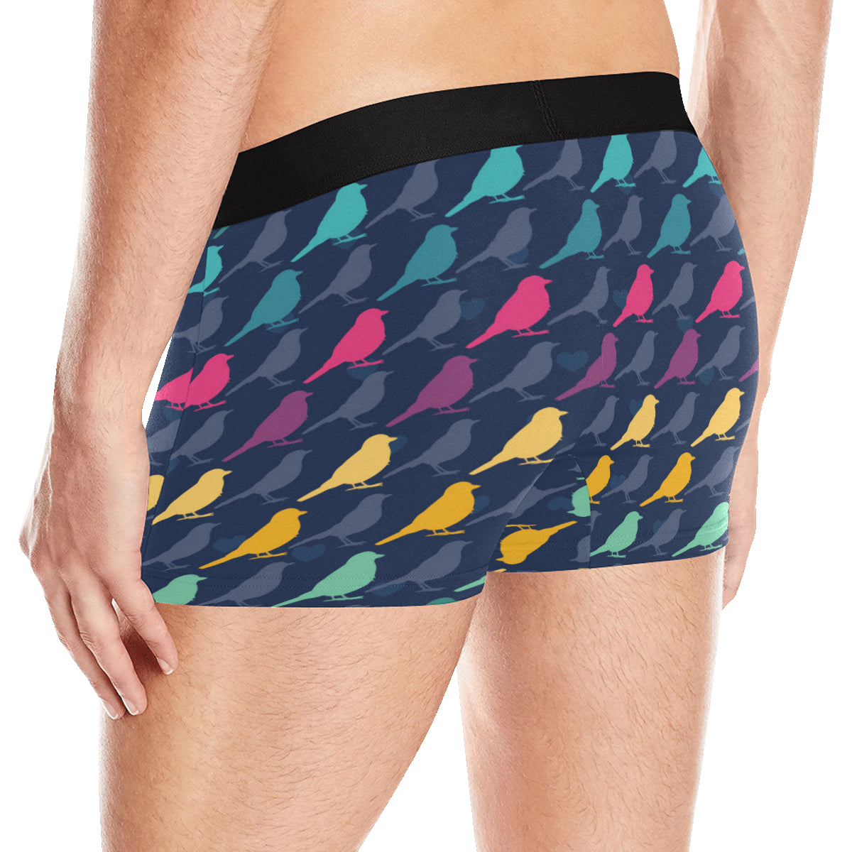 Birds Pattern Print Design 01 Men's Boxer Briefs