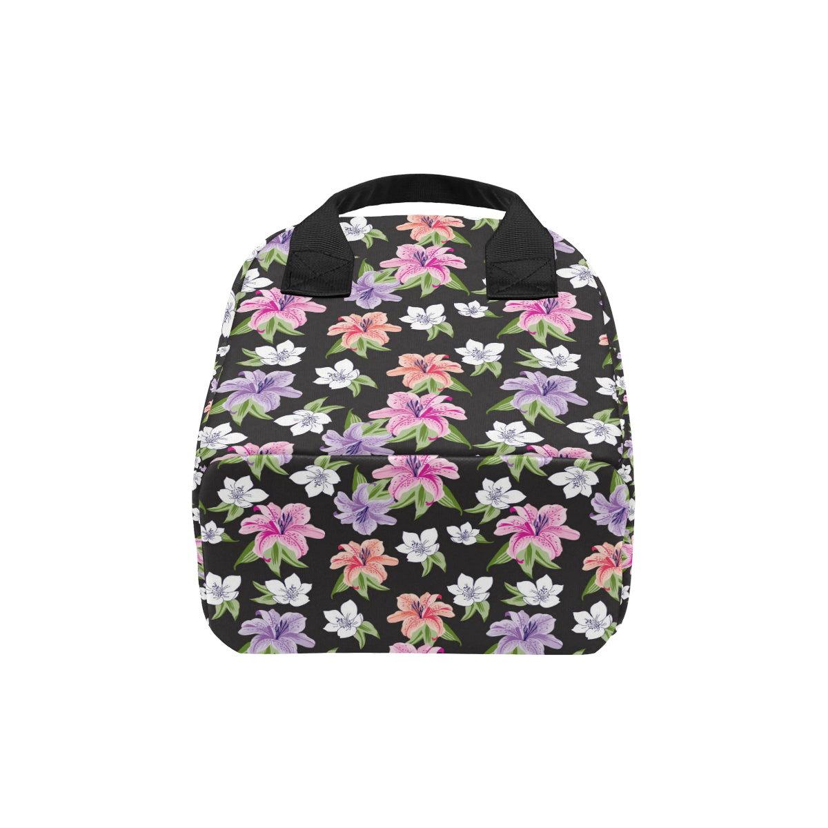 Lily Pattern Print Design LY02 Insulated Lunch Bag