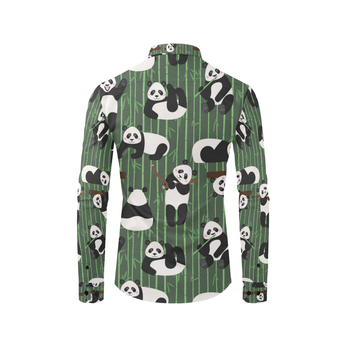 Panda Pattern Print Design A04 Men's Long Sleeve Shirt
