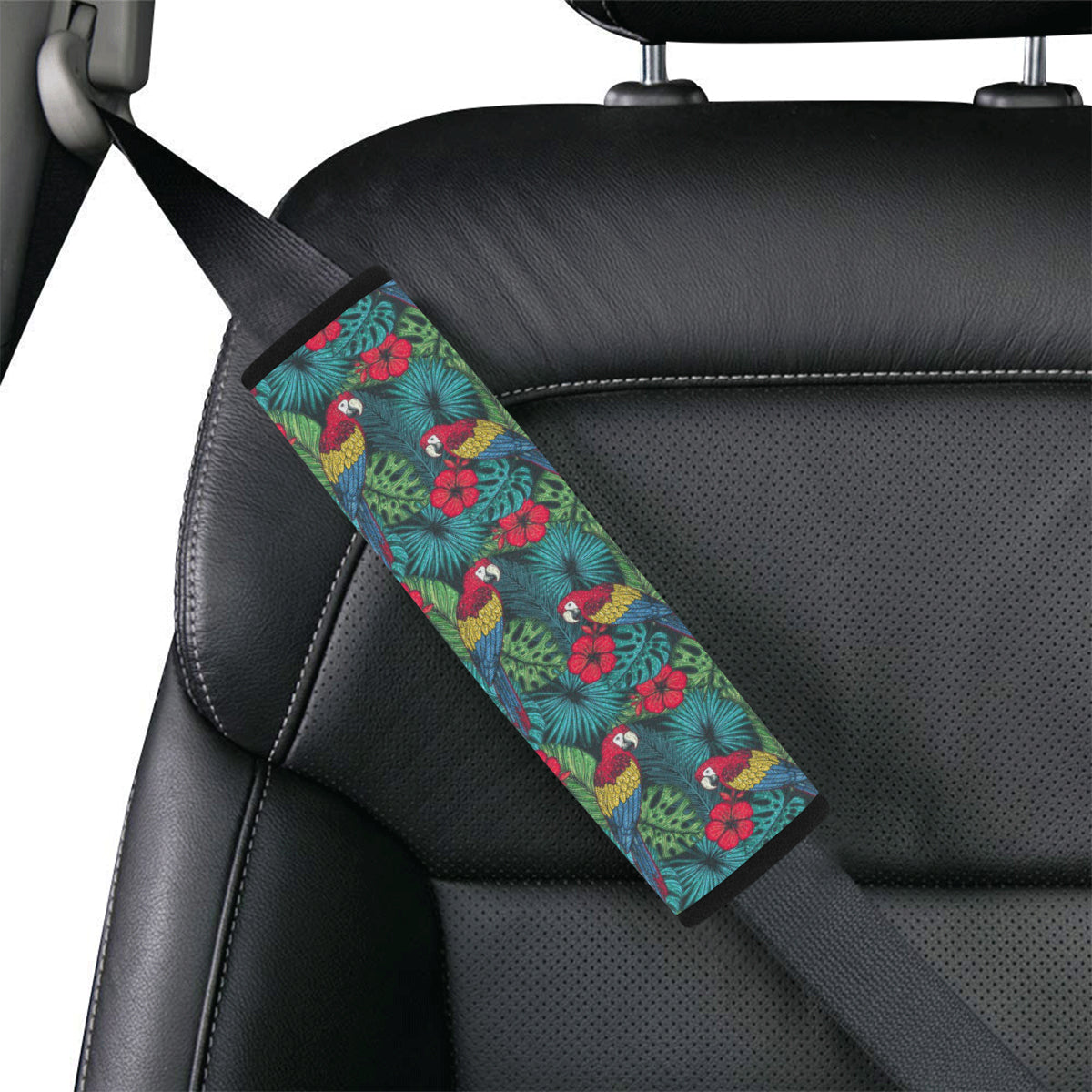 Parrot Pattern Print Design A05 Car Seat Belt Cover