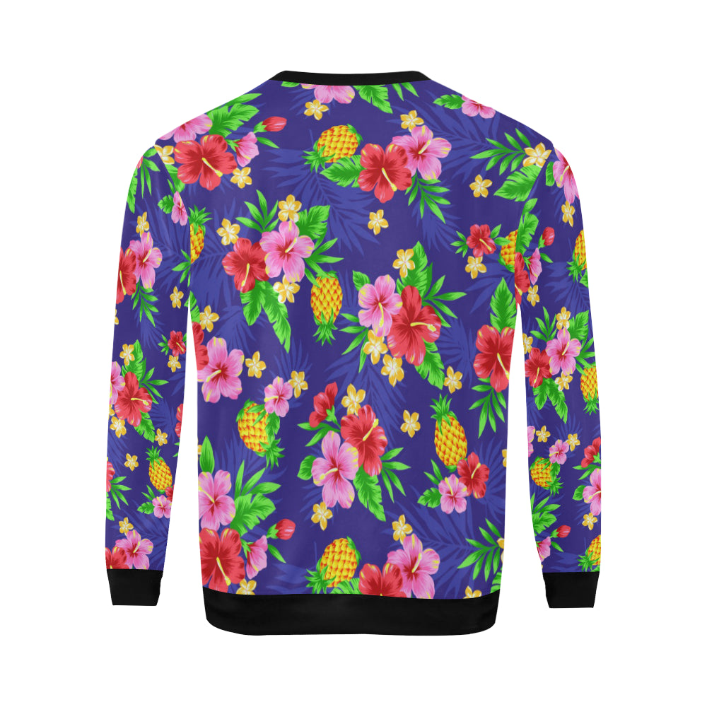 Hawaiian Themed Pattern Print Design H05 Men Long Sleeve Sweatshirt