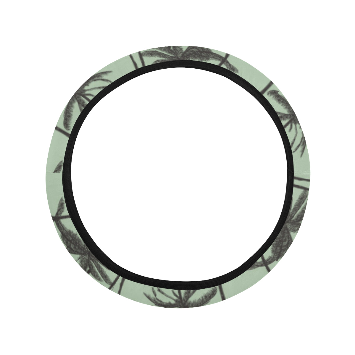 Palm Tree Pattern Print Design A04 Steering Wheel Cover with Elastic Edge