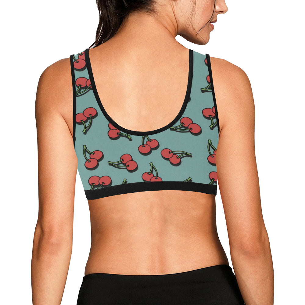 Cherry Pattern Print Design CH03 Sports Bra