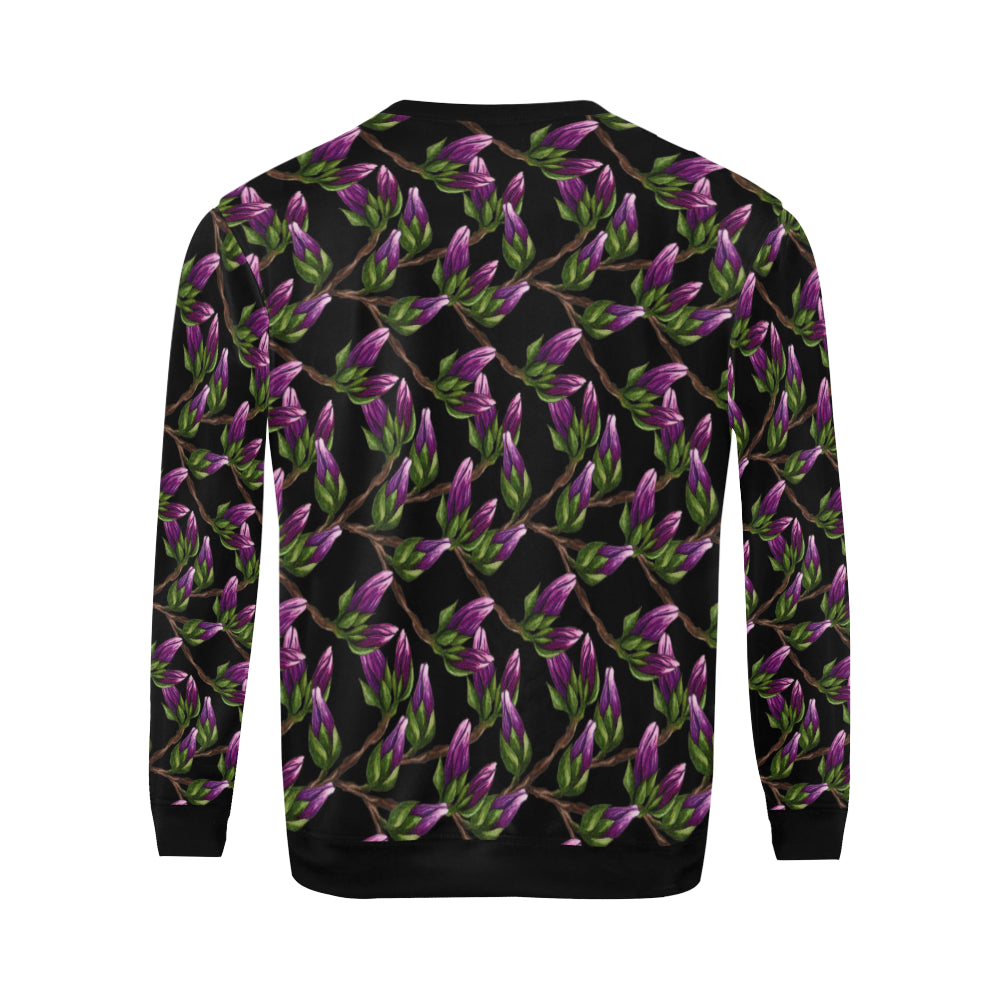 Magnolia Pattern Print Design MAG010 Men Long Sleeve Sweatshirt