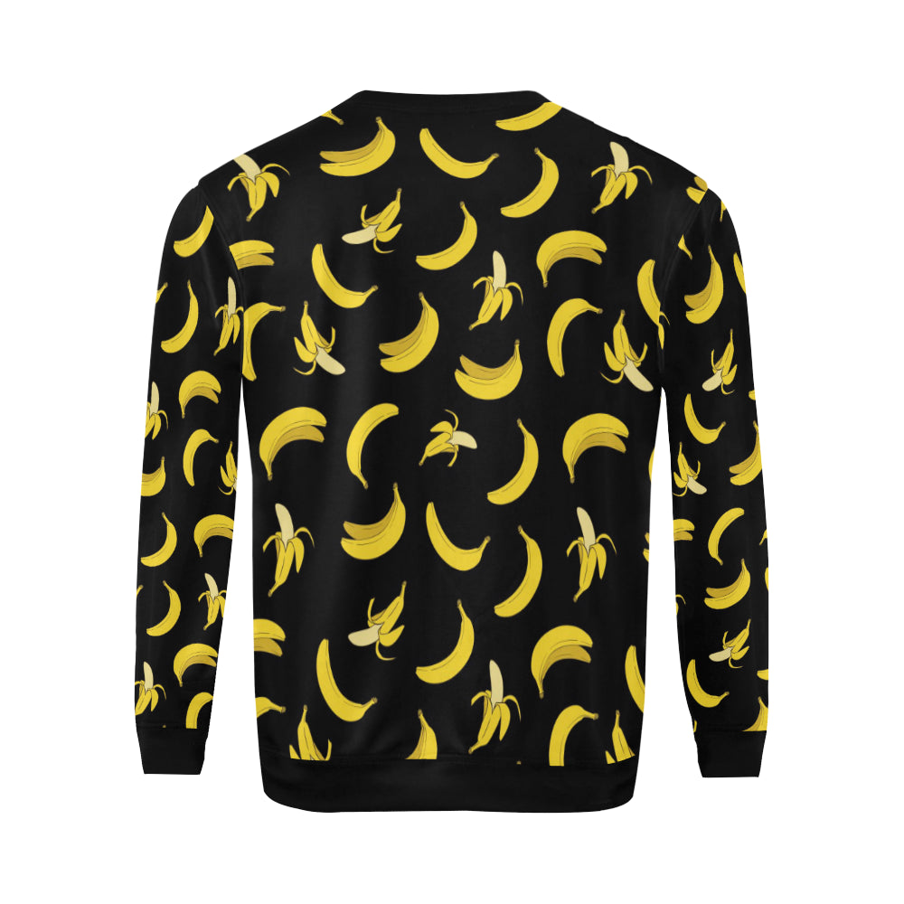 Banana Pattern Print Design BA05 Men Long Sleeve Sweatshirt