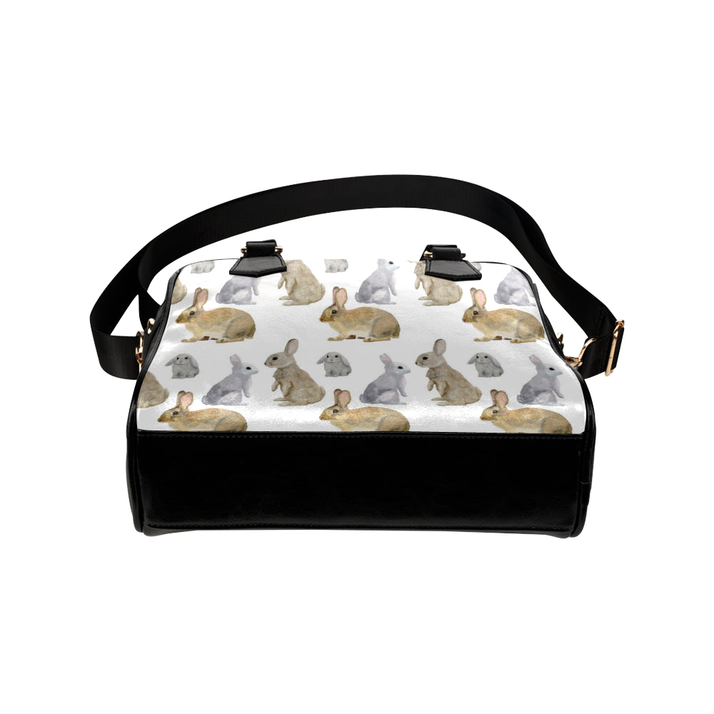 Rabbit Pattern Print Design 02 Shoulder Handbag