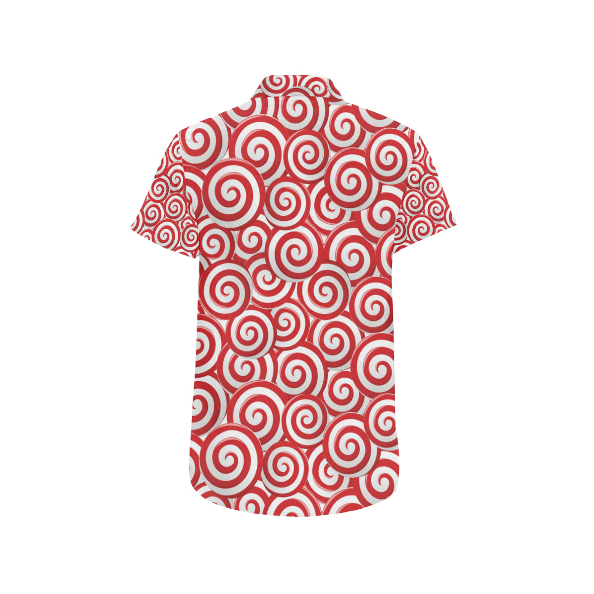 Candy Pattern Print Design 03 Men's Short Sleeve Button Up Shirt
