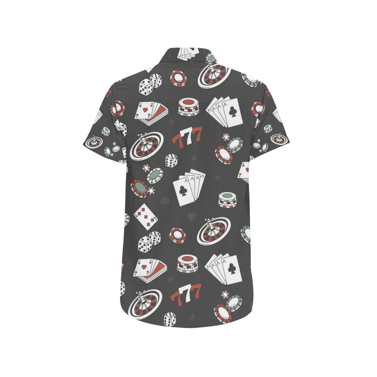 Casino Pattern Print Design 02 Men's Short Sleeve Button Up Shirt
