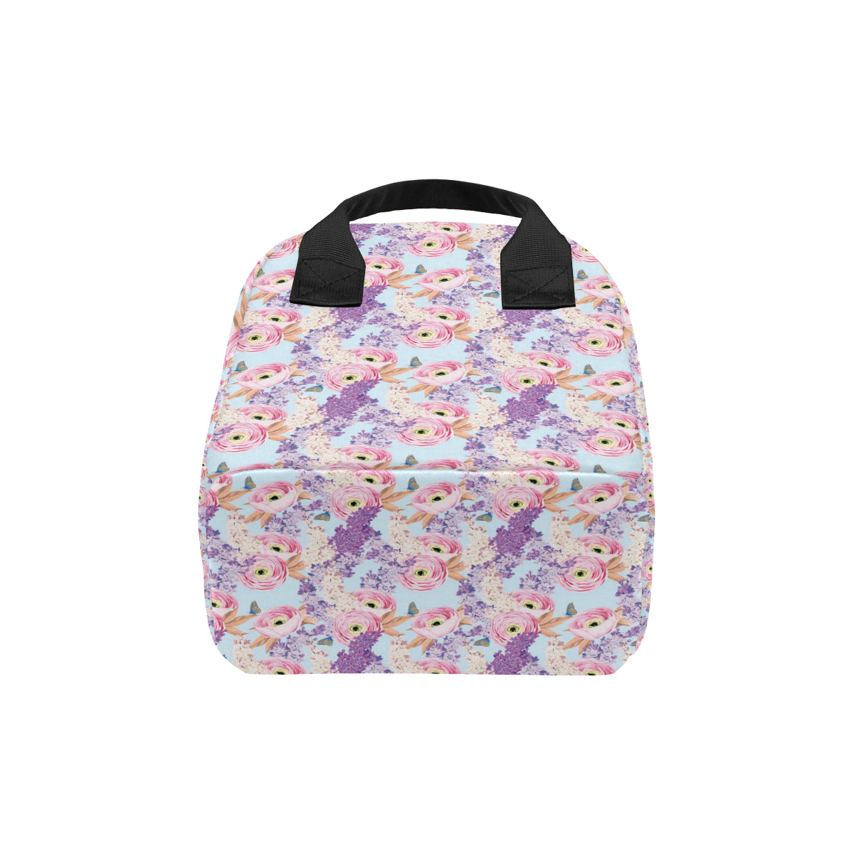 Lilac Pattern Print Design LI03 Insulated Lunch Bag