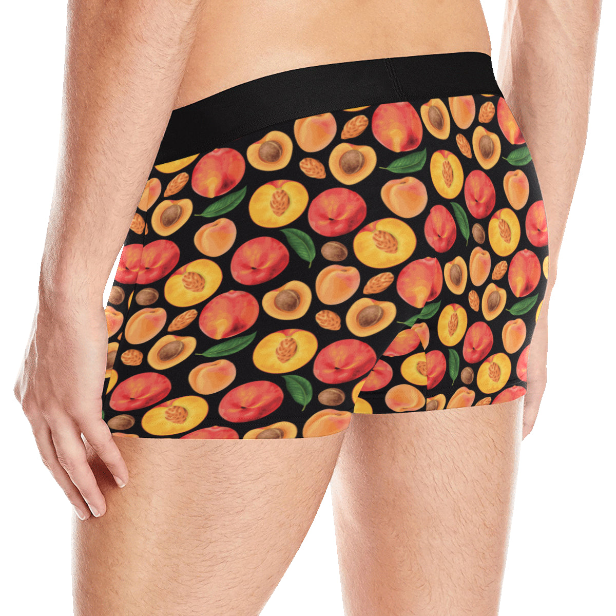 Peach Pattern Print Design A02 Men's Boxer Briefs