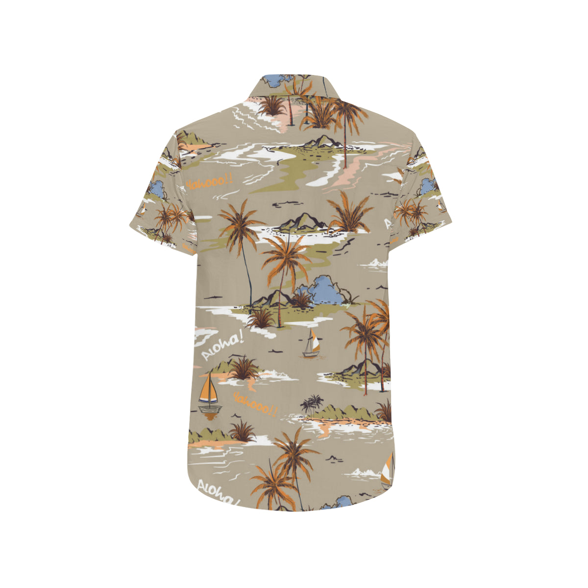 Pacific island Pattern Print Design A05 Men's Short Sleeve Button Up Shirt