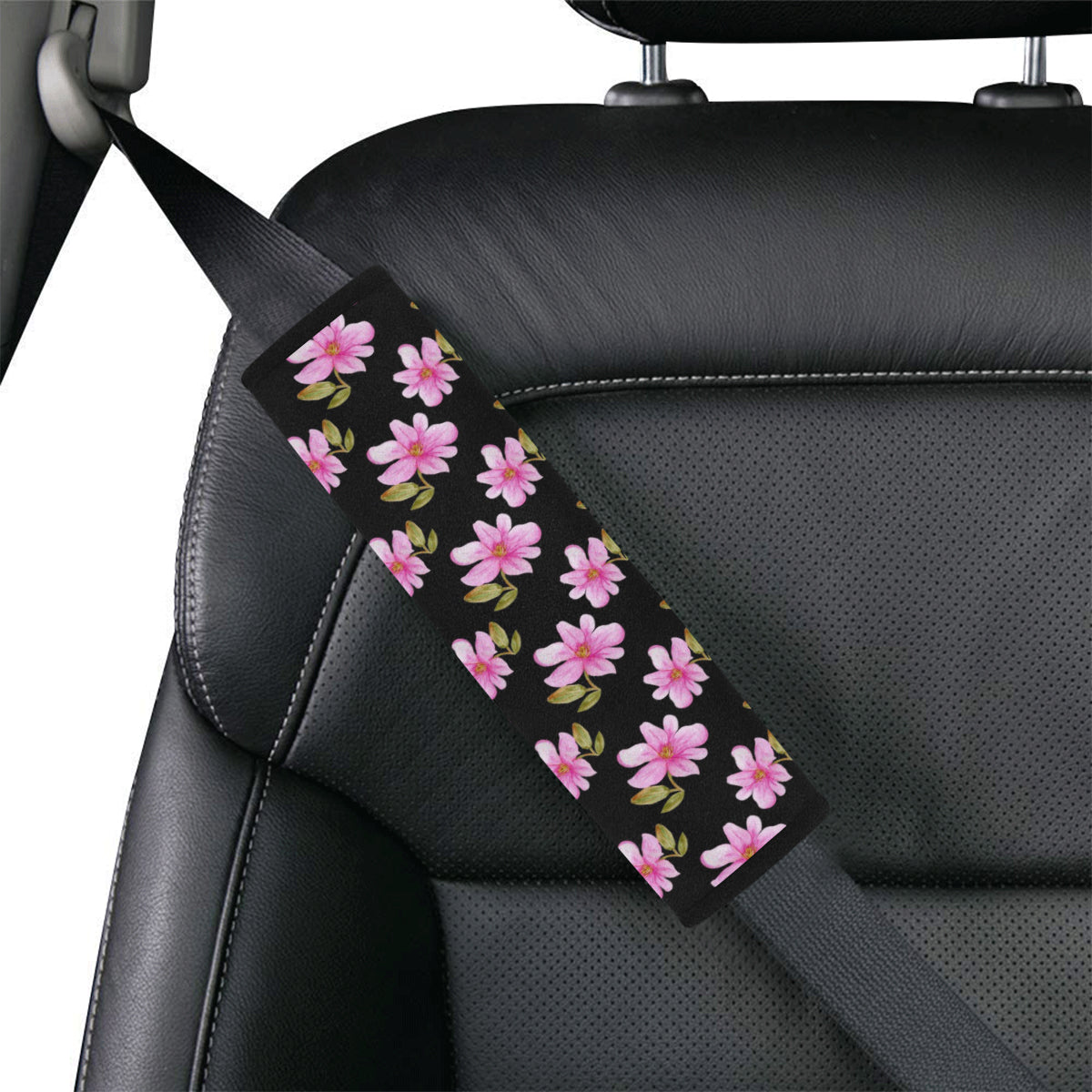 Magnolia Pattern Print Design MAG06 Car Seat Belt Cover