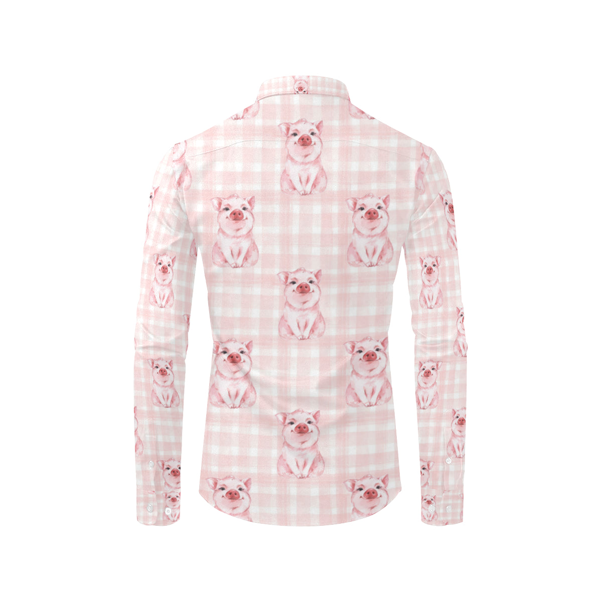 Pig Baby Pattern Print Design 01 Men's Long Sleeve Shirt