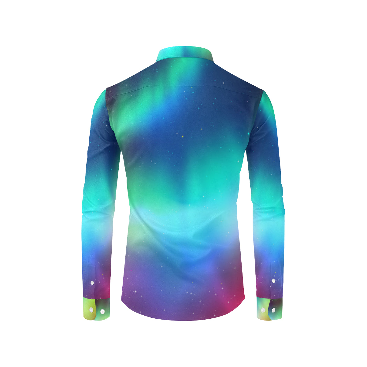 Aurora Borealis Pattern Print Design 02 Men's Long Sleeve Shirt