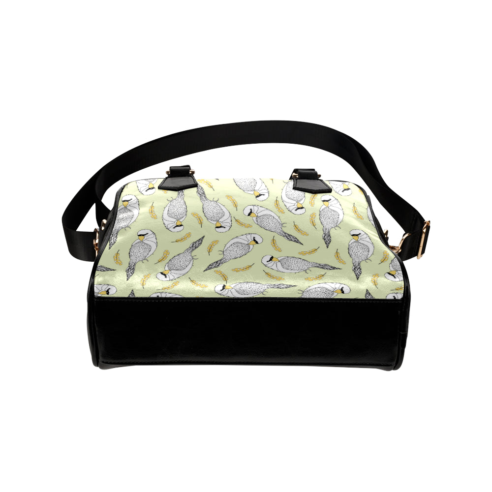Parakeet Pattern Print Design A03 Shoulder Handbag