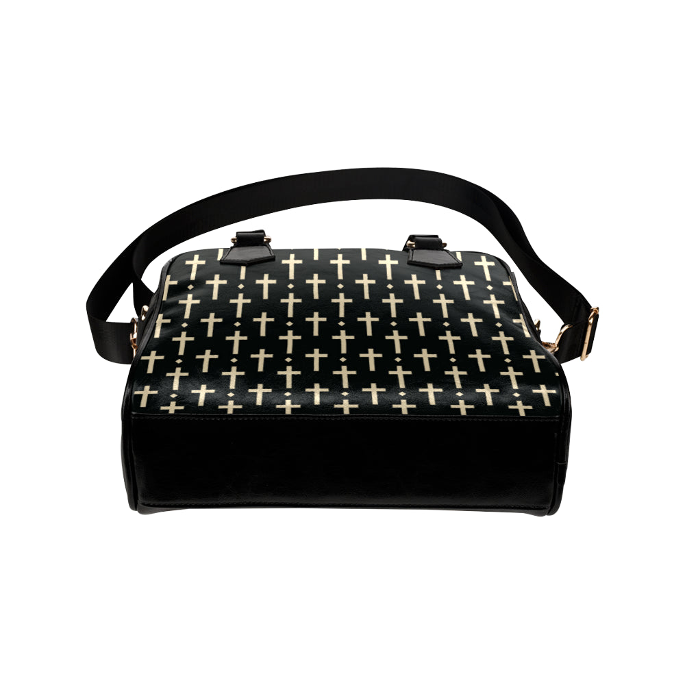 Cross Pattern Print Design 03 Shoulder Handbag