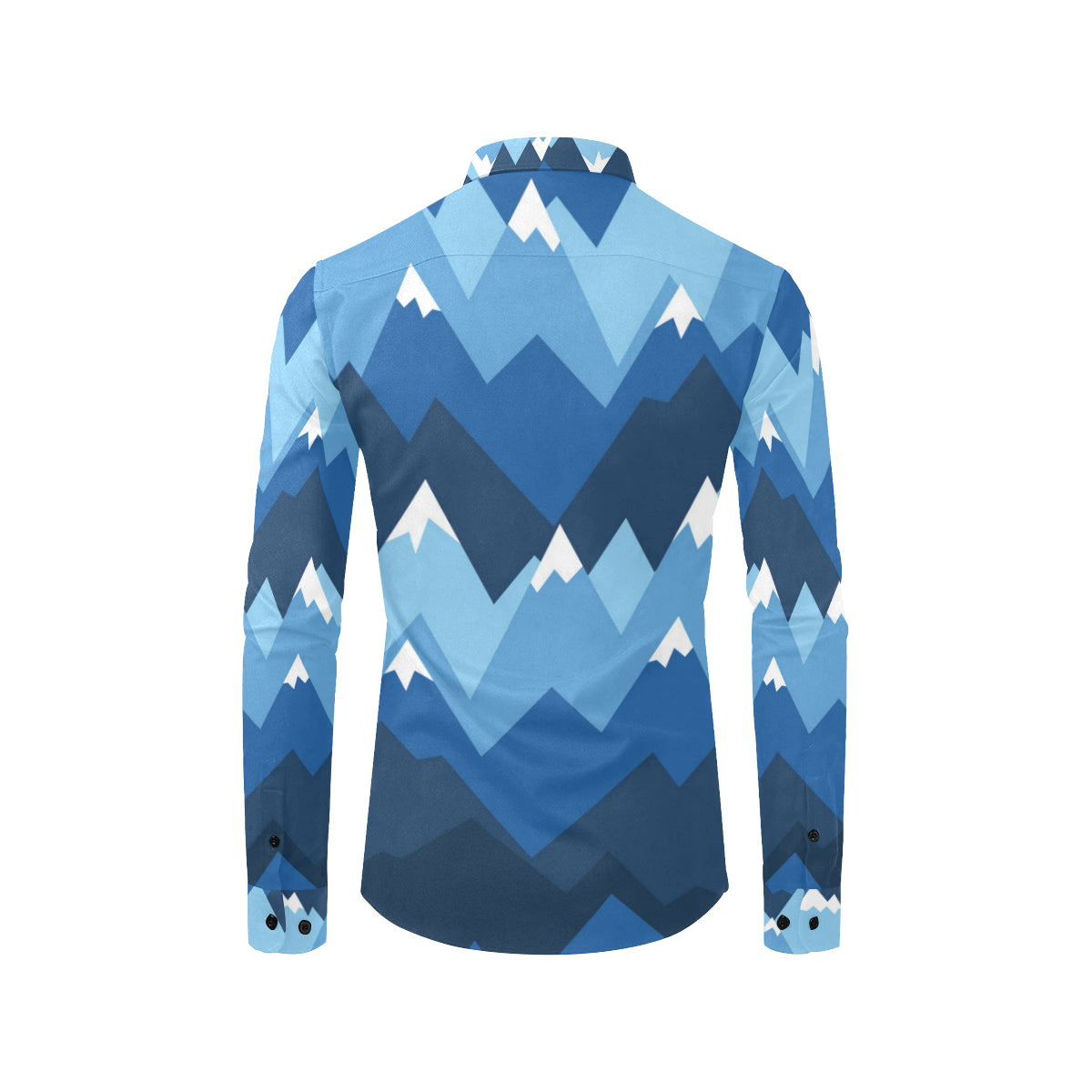 Mountain Pattern Print Design 04 Men's Long Sleeve Shirt