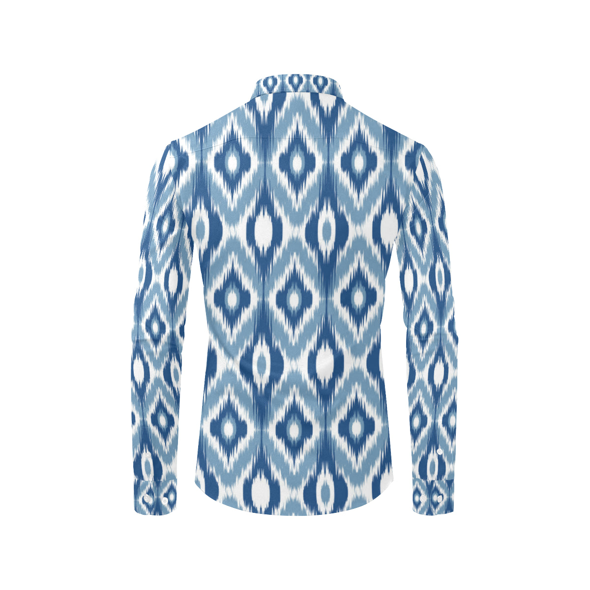 Ikat Pattern Print Design 03 Men's Long Sleeve Shirt