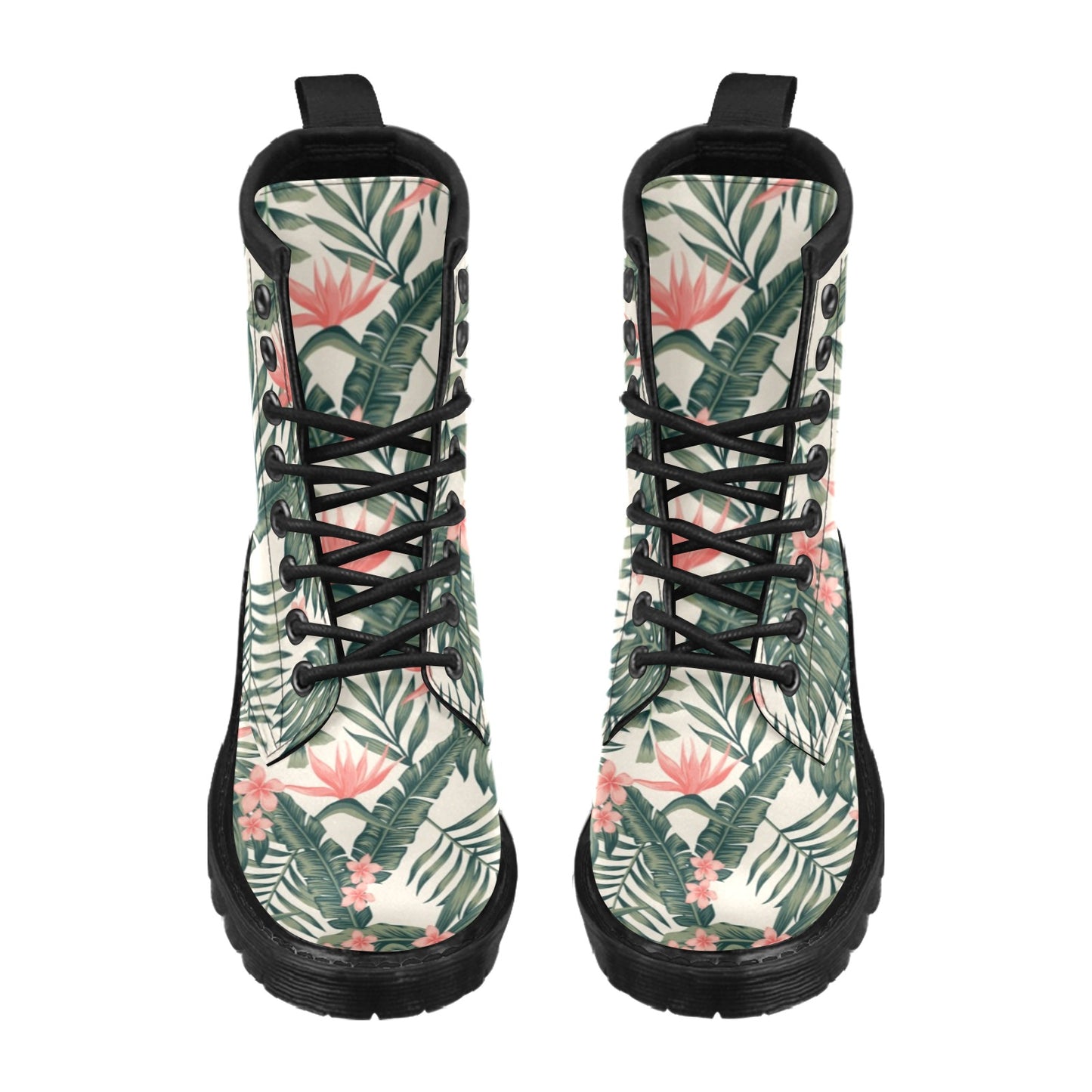 Tropical Flower Palm Leaves Women's Boots