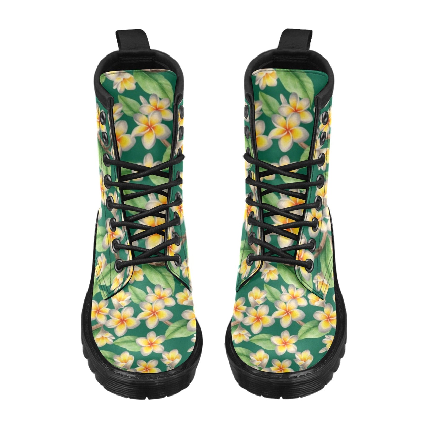 Plumeria Pattern Print Design PM07 Women's Boots