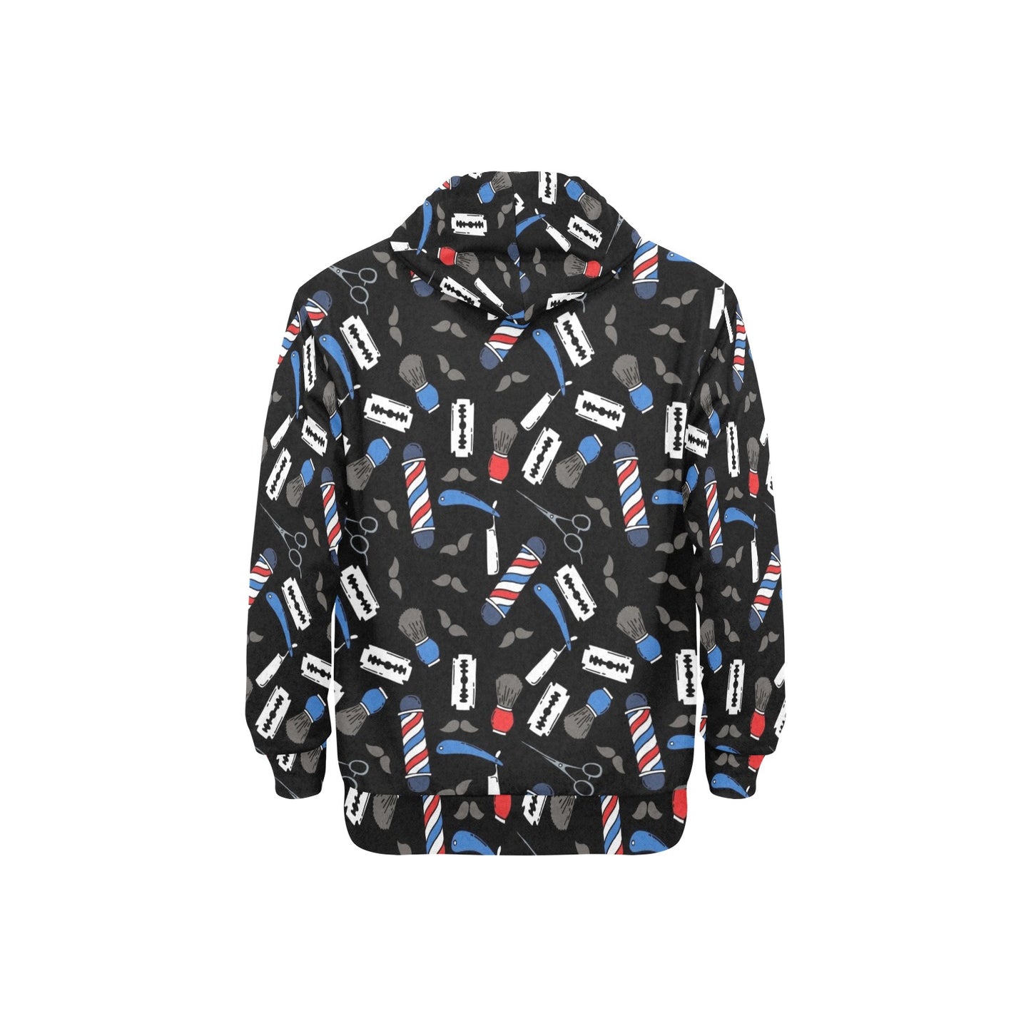 Barber Design Print Pattern JJ007 Men's Pullover Hoodie