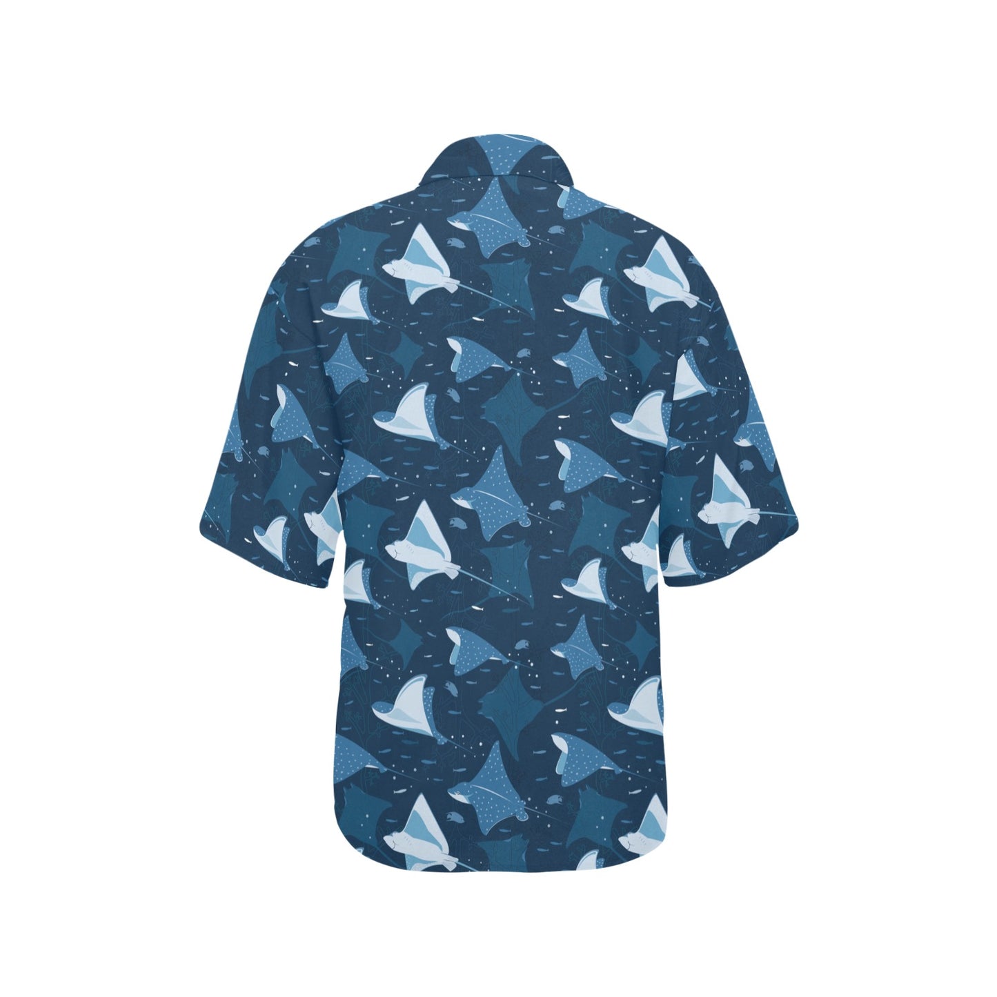 Manta Ray Pattern Print Design 02 Women's Hawaiian Shirt