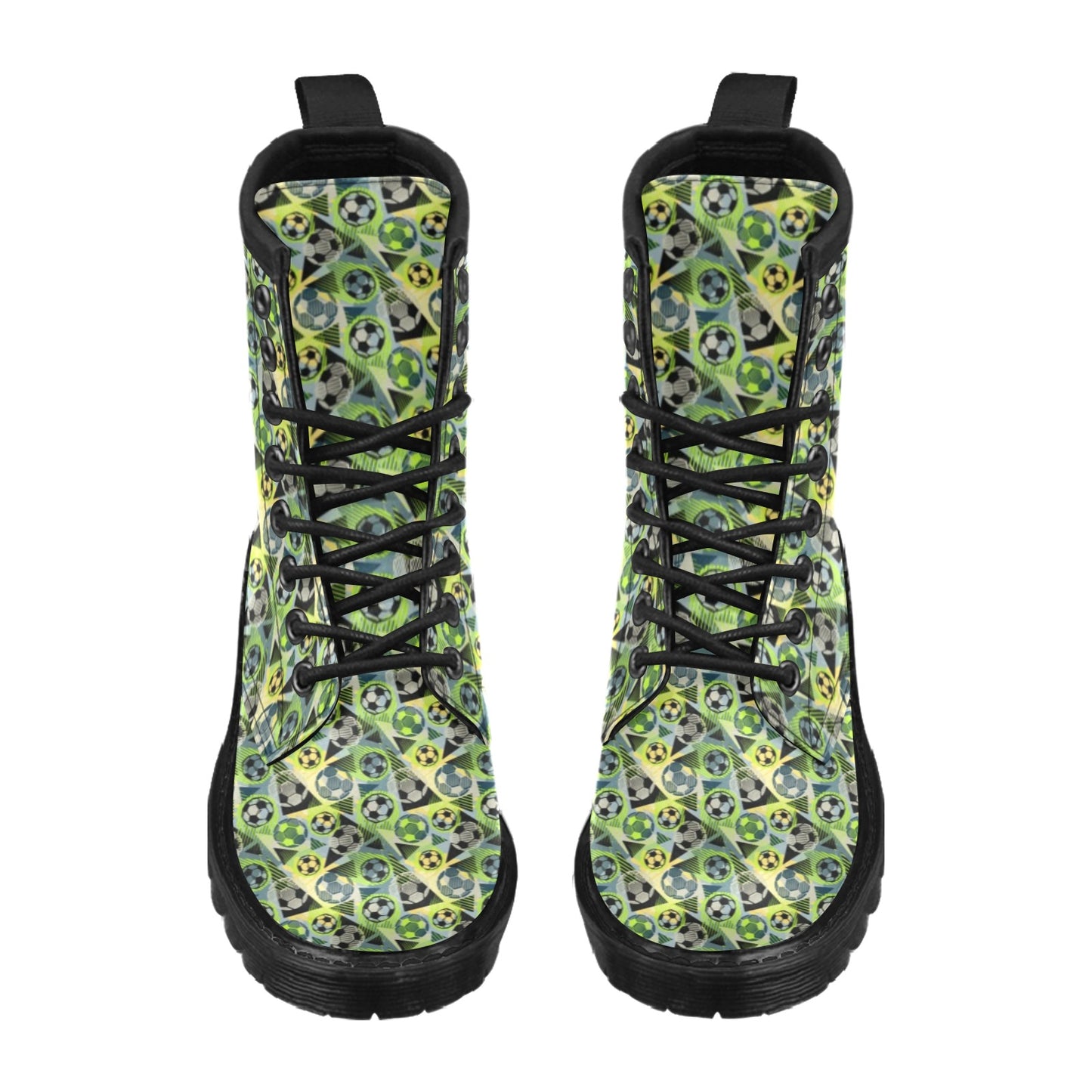 Soccer Ball Themed Print Pattern Women's Boots