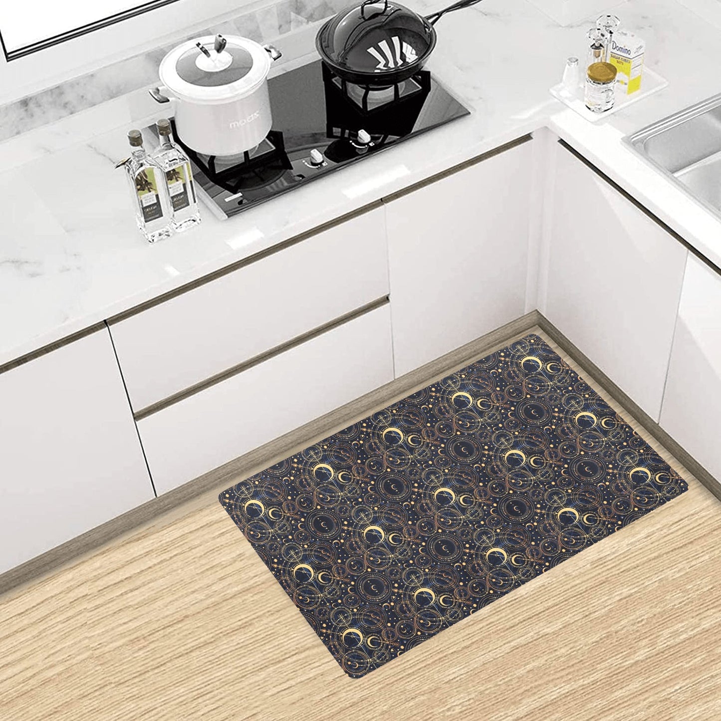 Celestial Pattern Print Design 04 Kitchen Mat