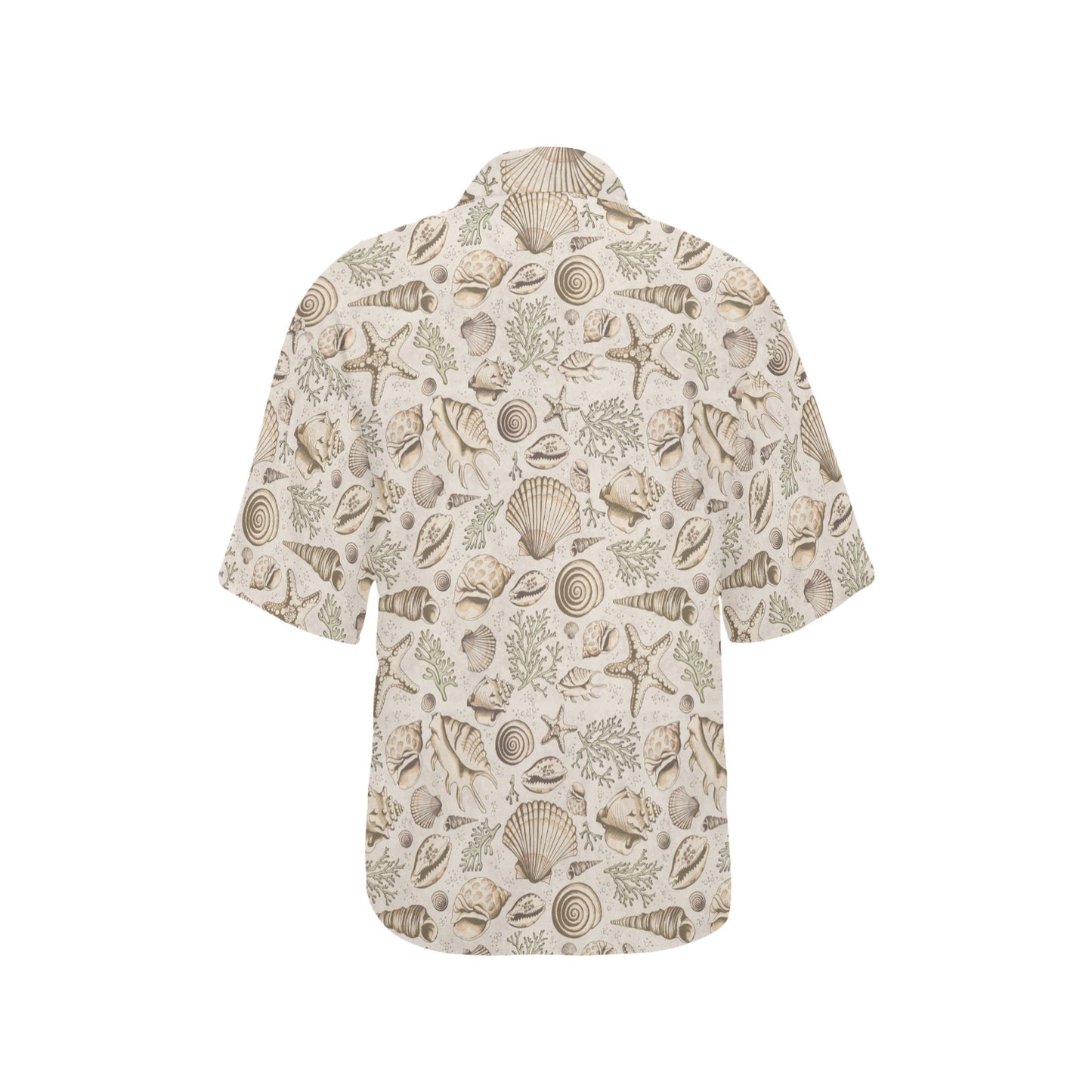 Seashell Print Design LKS304 Women's Hawaiian Shirt