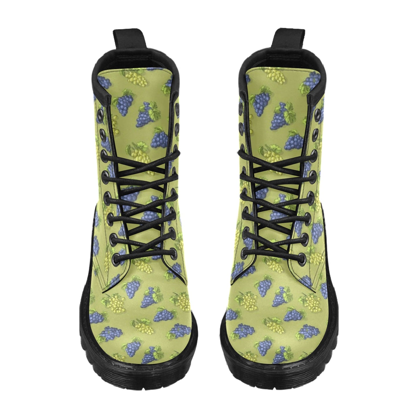 Grape Pattern Print Design GP08 Women's Boots