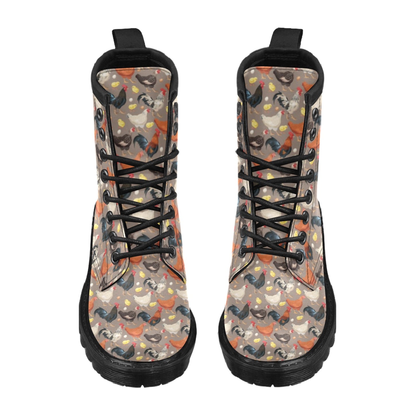 Chicken Evolution Pattern Women's Boots