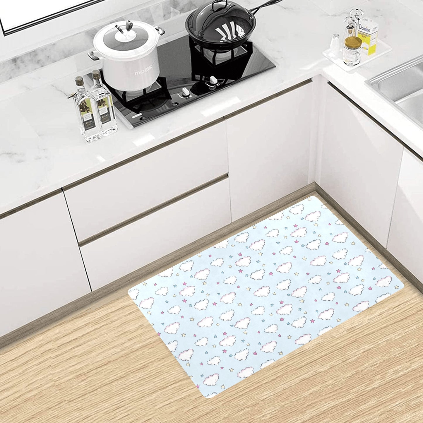 Cloud Pattern Print Design 01 Kitchen Mat
