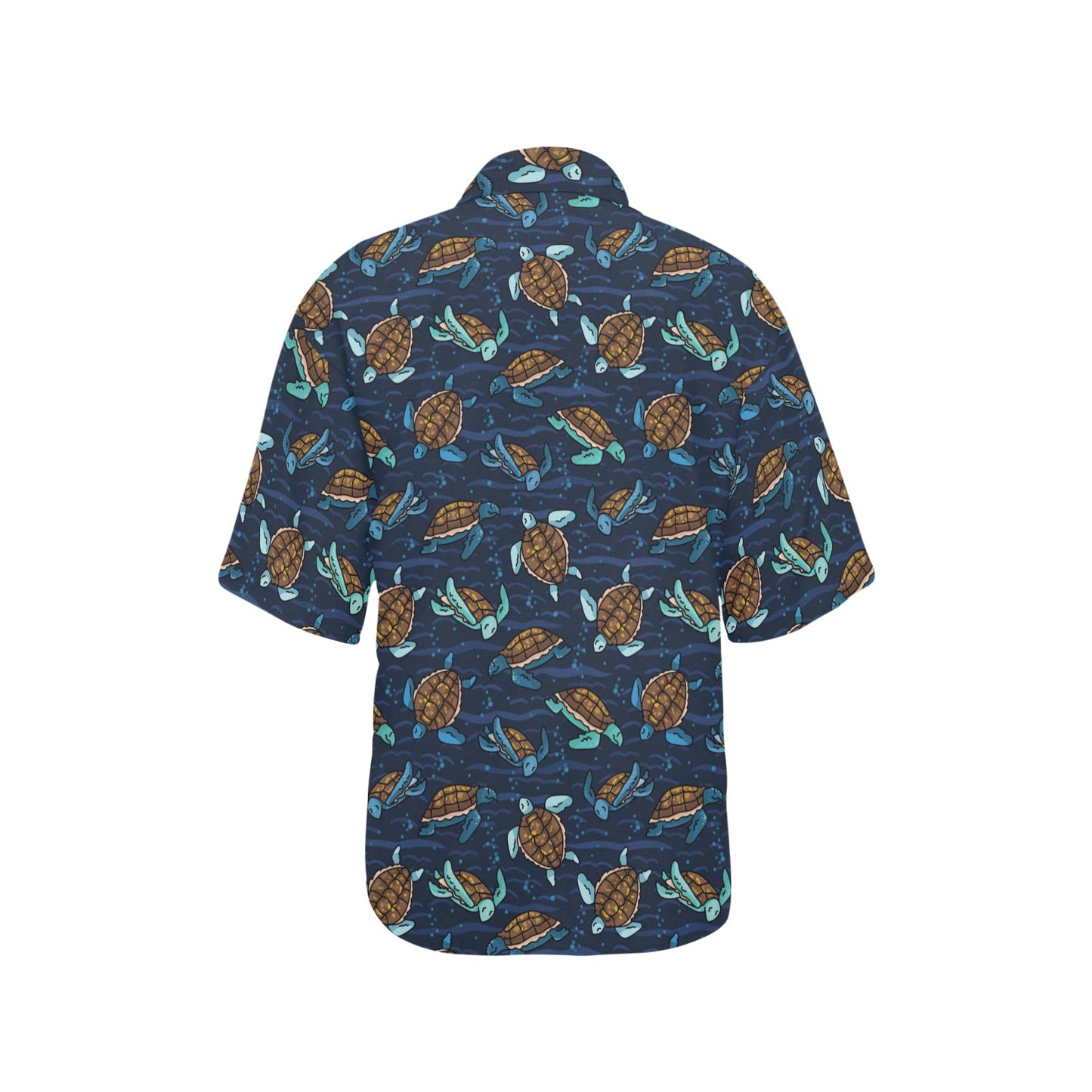 Sea Turtle Print Design LKS3011 Women's Hawaiian Shirt