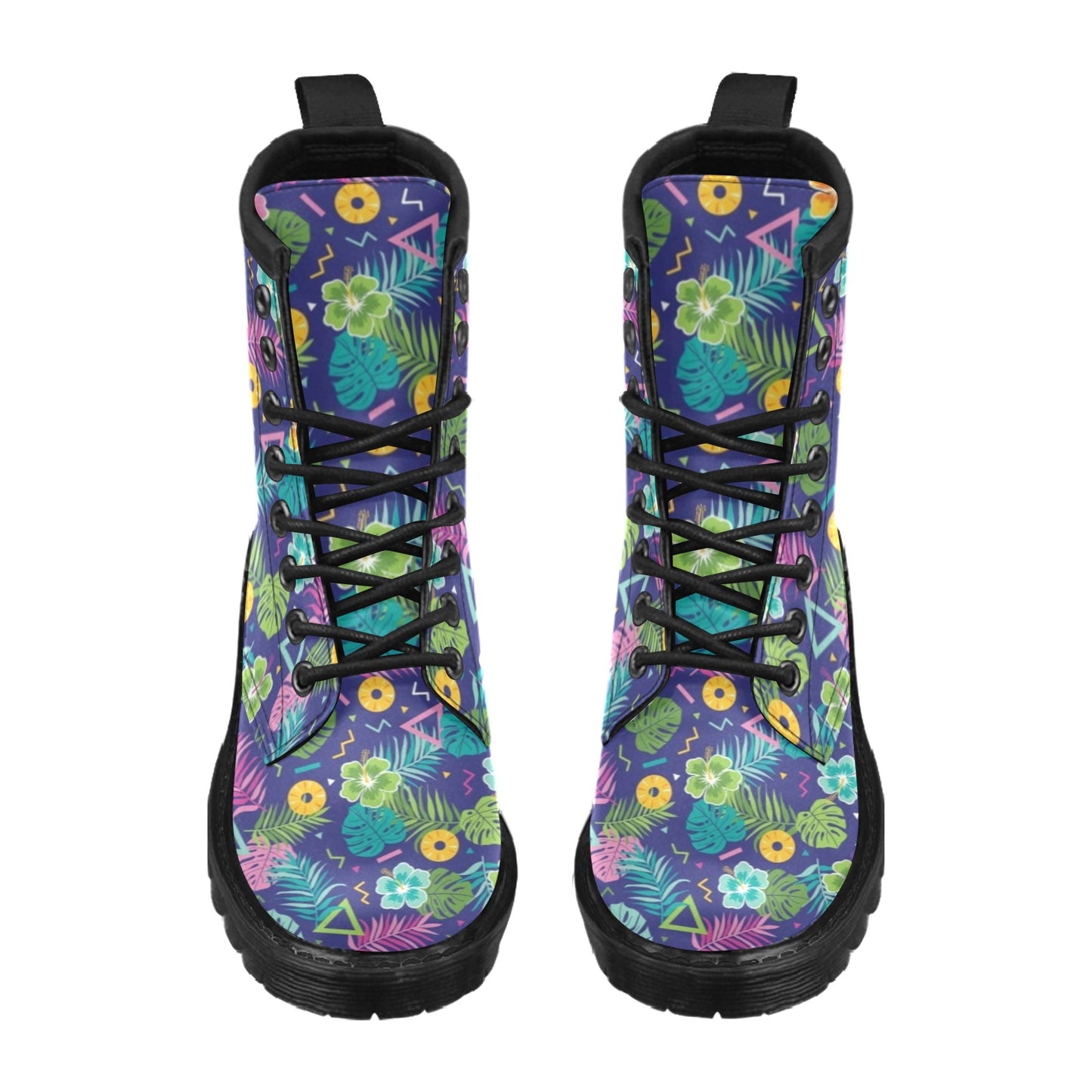Hawaiian Themed Pattern Print Design H014 Women's Boots