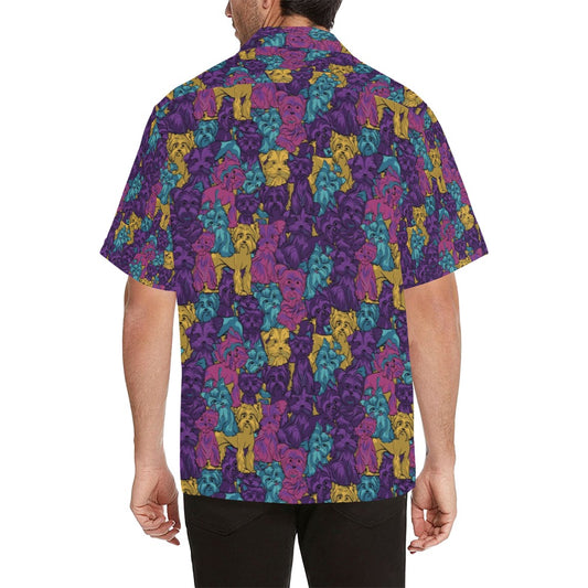 Yorkshire Terriers Print Design LKS3010 Men's Hawaiian Shirt