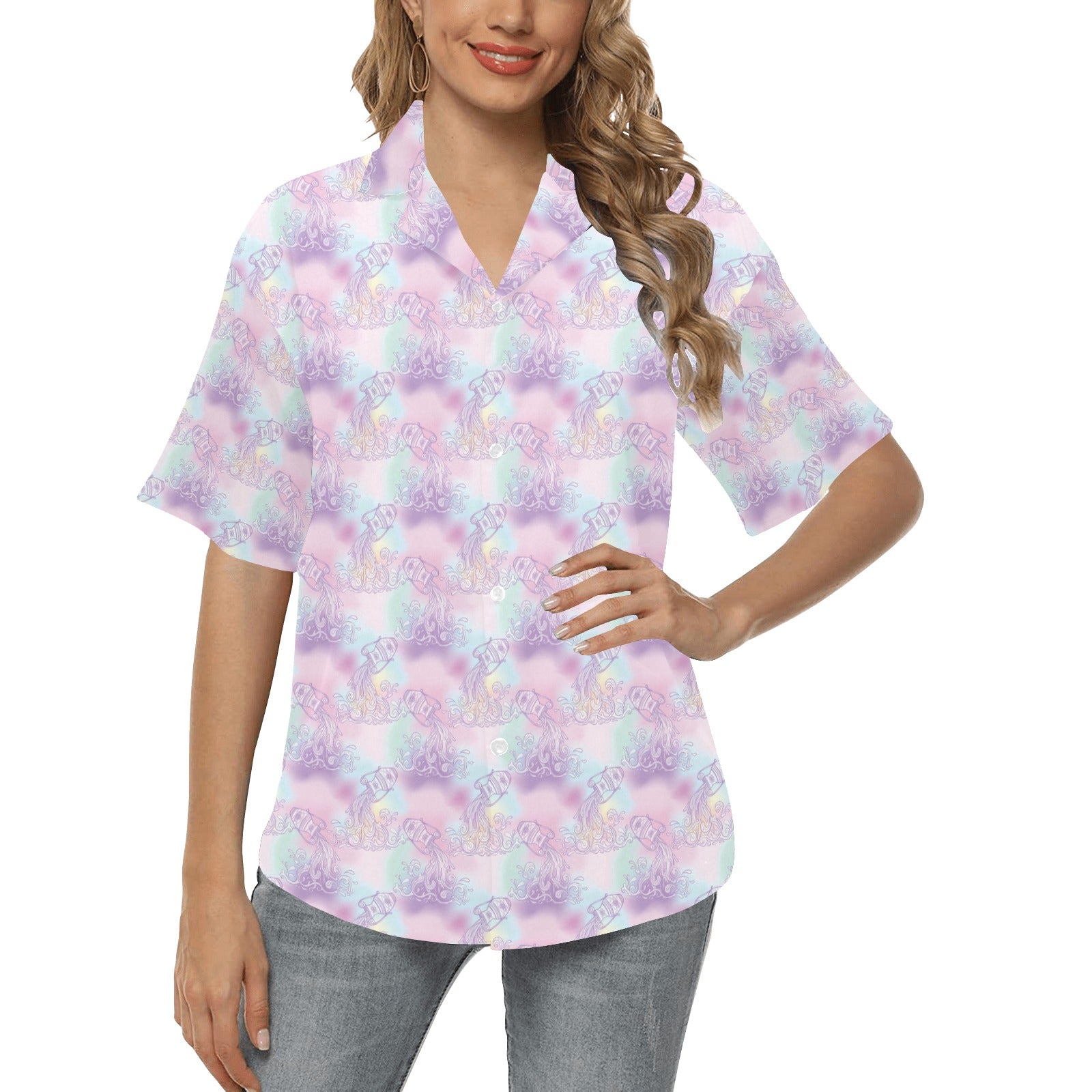 Aquarius Zodiac Polynesian Hawaiian Shirt Unique Style - Gold LT8 main image 0