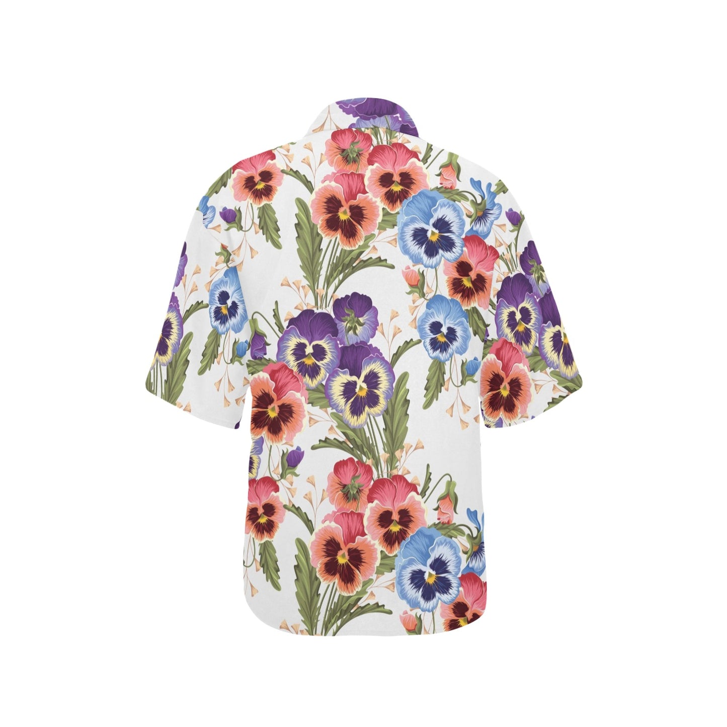 Pansy Pattern Print Design PS06 Women's Hawaiian Shirt