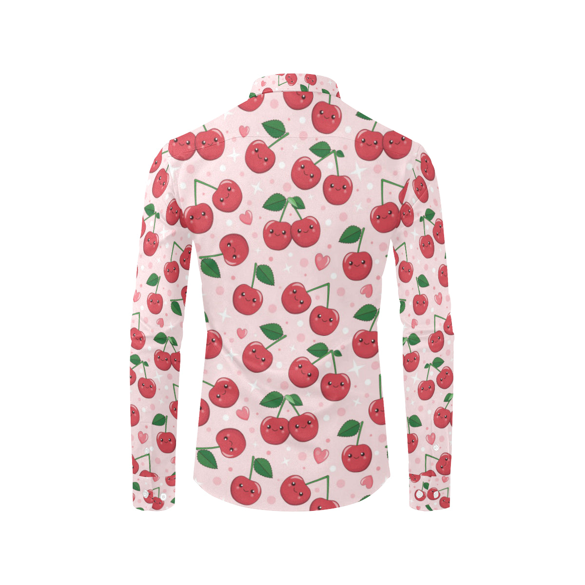 Cherry Pattern Print Design CH02 Men's Long Sleeve Shirt