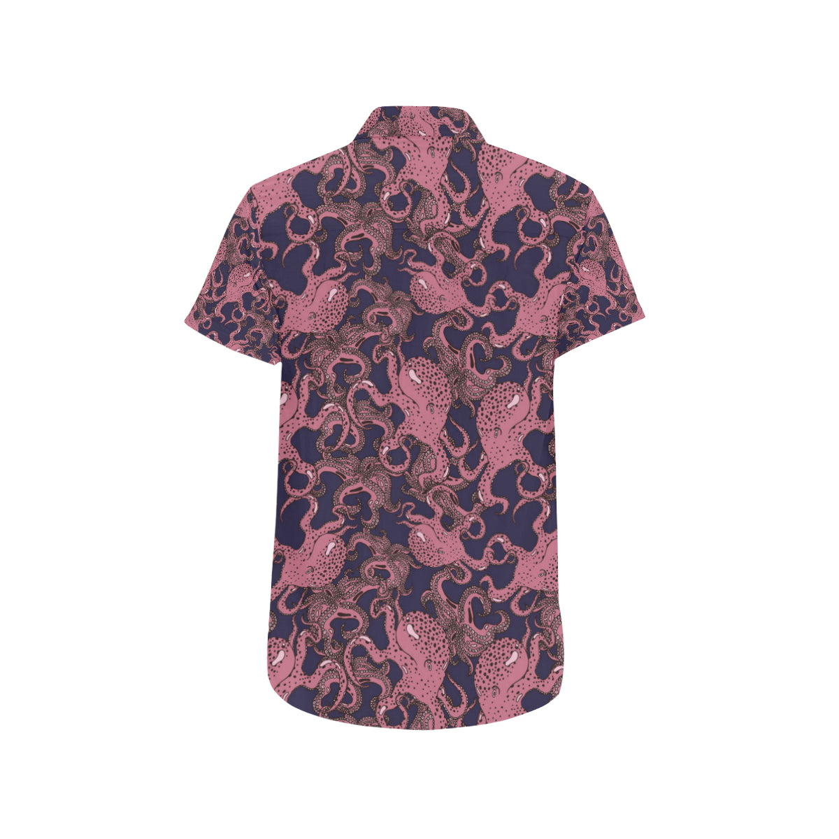 Octopus Pattern Print Design A03 Men's Short Sleeve Button Up Shirt