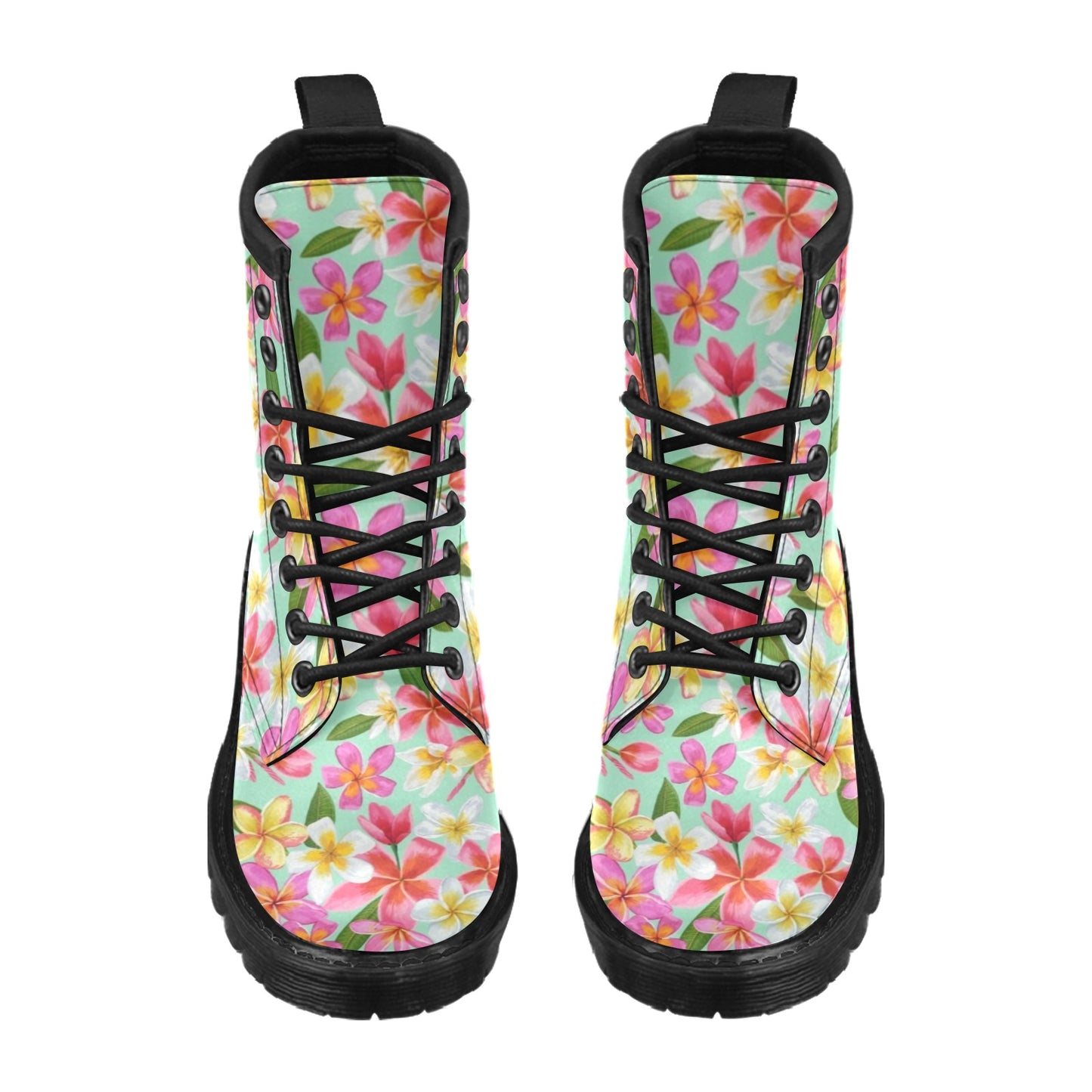 Plumeria Pattern Print Design PM014 Women's Boots