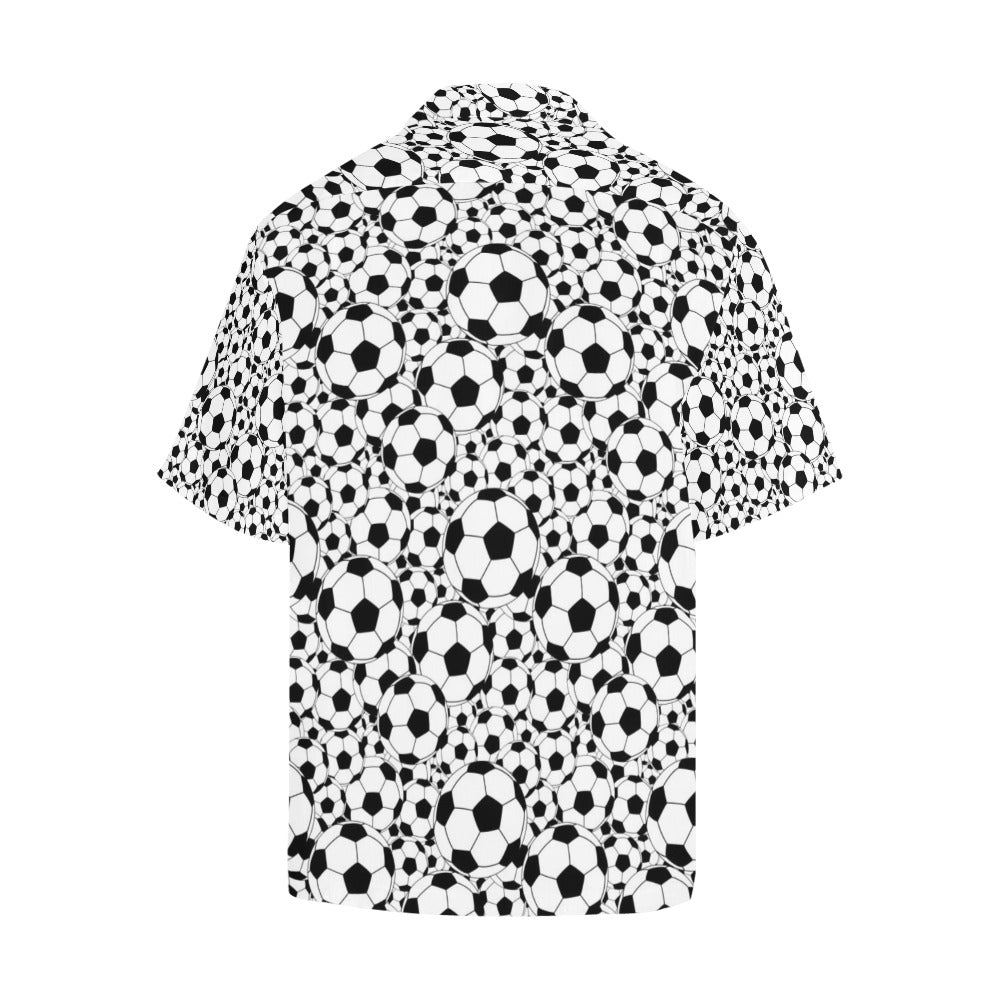 Soccer Ball Print Design LKS301 Men's Hawaiian Shirt