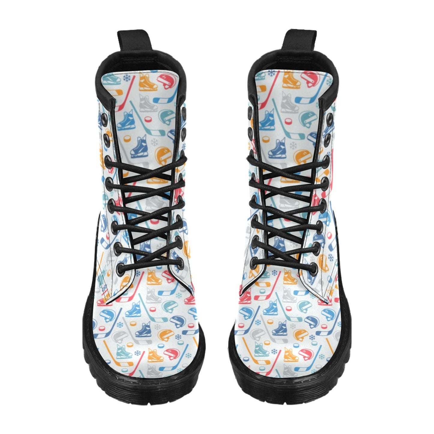 Hockey Equipment Print Design LKS301 Women's Boots