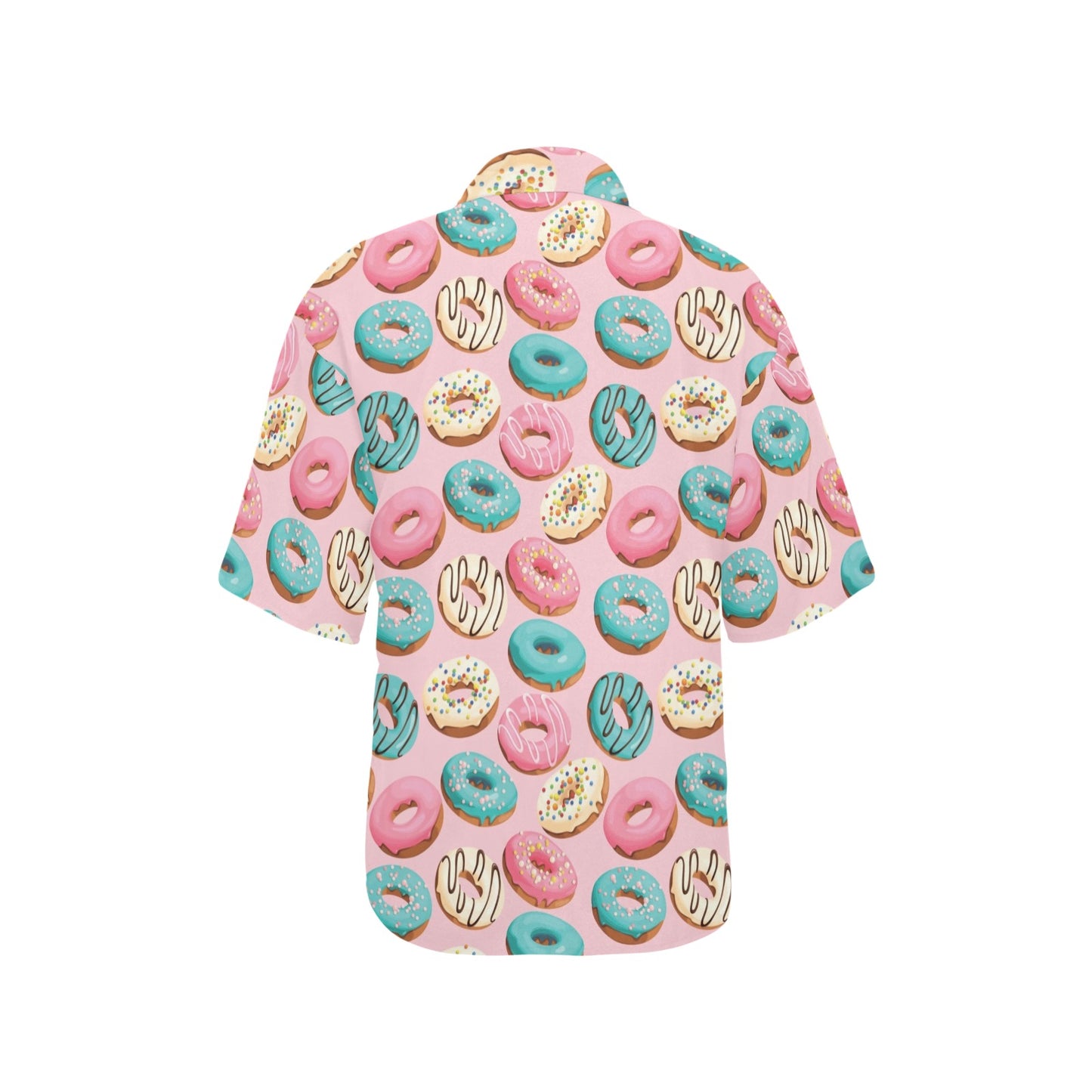 Donut Pattern Print Design DN06 Women's Hawaiian Shirt