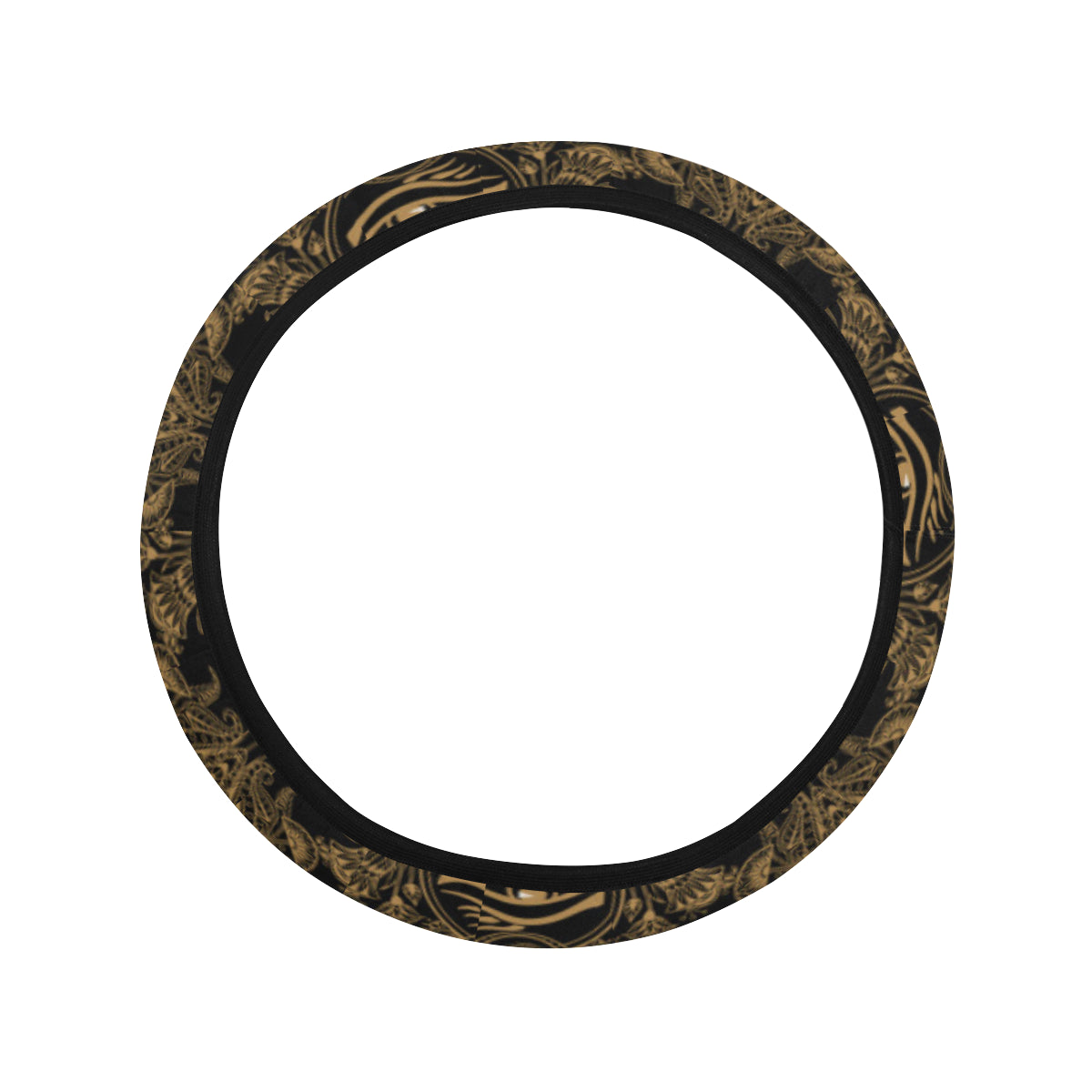 Eye of Horus Mandala Style Steering Wheel Cover with Elastic Edge