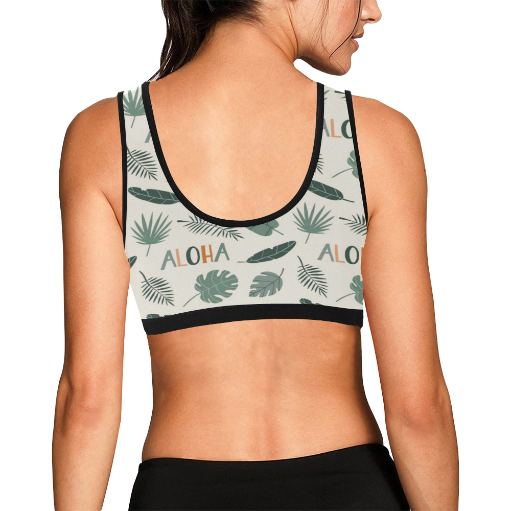 Aloha Hawaii Pattern Print Design 05 Sports Bra