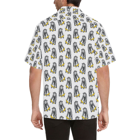 Chimpanzee Pattern Print Design 05 Men's Hawaiian Shirt