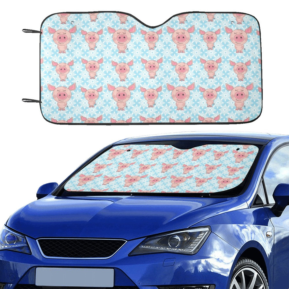 Pig Print Design LKS402 Car front Windshield Sun Shade
