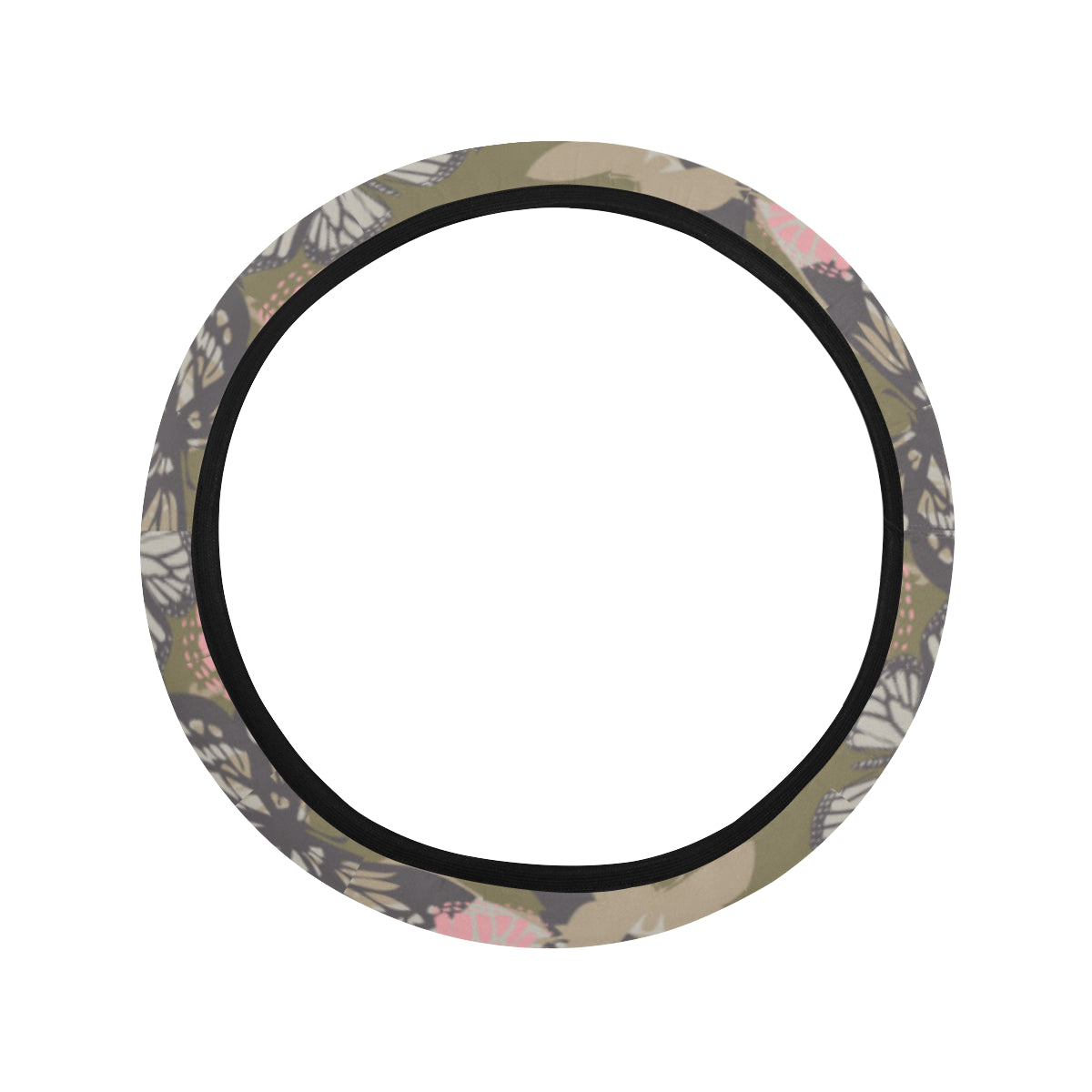 Butterfly camouflage Steering Wheel Cover with Elastic Edge