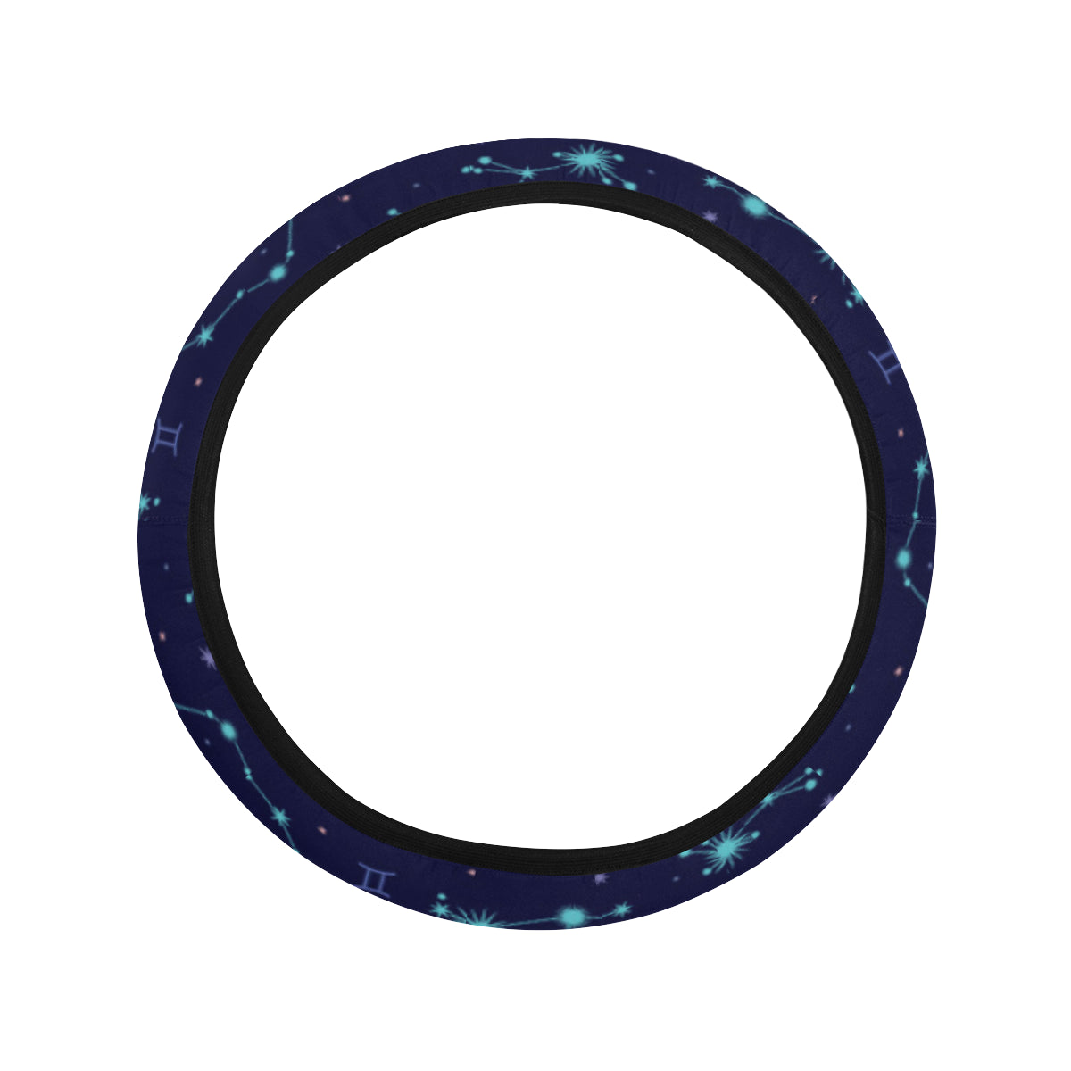 Constellation Pattern Print Design 01 Steering Wheel Cover with Elastic Edge